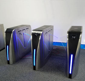 IR Anti Pinch Turnstile Security Systems , Turnstile Gate With Card Reader 35W