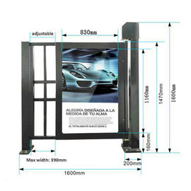 Swing Barrier Gate Flap Automatic Turnstiles DC24V 4.5A For Custom Checkpoint Entrance