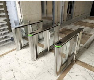 Stainless Steel Triangle Entrance Swing Pedestrian Barrier Gate Machine For Subway Station