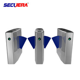 CE approved well used barcode scanner electronic turnstile 304 stainless steel flap barrier turnstile gate