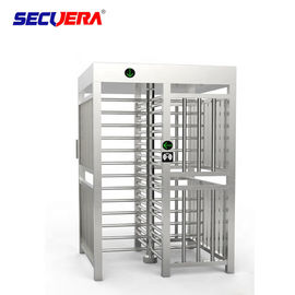 Automatic pedestrian waist high 304 stainless steel swing turnstile with RFID card/fingerprint reader