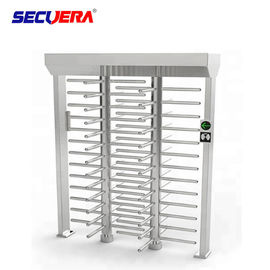 Automatic pedestrian waist high 304 stainless steel swing turnstile with RFID card/fingerprint reader