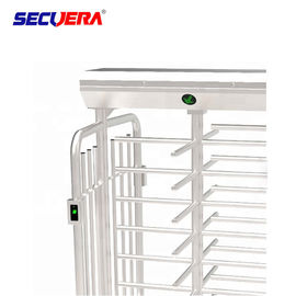 RFID card integrated motorised 304 stainless steel full height high entry exit turnstile barrier gate