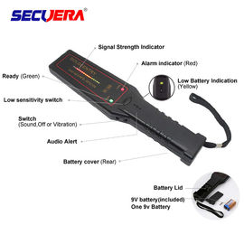 Automatically security Hand Held Metal Detector 22 KHZ Frequency With 12 Months Warranty handheld body scanner