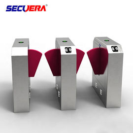 Access control system fingerprint turnstile gate qr code reader flap turnstile barrier gate