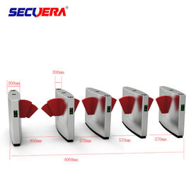 Access control system fingerprint turnstile gate qr code reader flap turnstile barrier gate