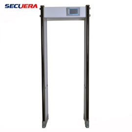 LCD Screen Door Metal Detector 6 Zones Multiple Frequency For Museum / School / Airports