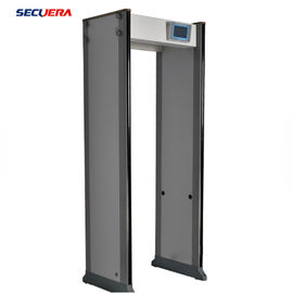 LCD Screen Door Metal Detector 6 Zones Multiple Frequency For Museum / School / Airports
