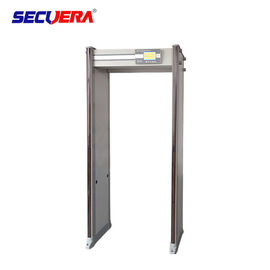 LCD Screen Door Metal Detector 6 Zones Multiple Frequency For Museum / School / Airports