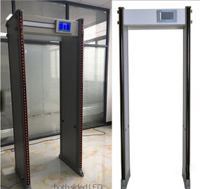 LCD Screen Door Metal Detector 6 Zones Multiple Frequency For Museum / School / Airports
