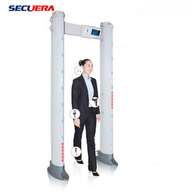 Touch Screen Door Frame Metal Detector , Pass Through Metal Detector 24 Detecting Zone