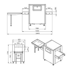 High Penetration X Ray Inspection Systems , X Ray Screening Equipment For Airport baggage x ray scanning machine