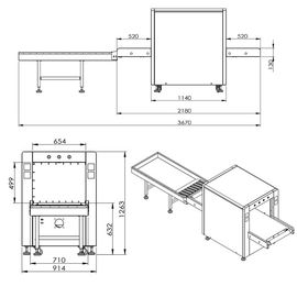 600mm * 500mm  X Ray Baggage Scanner , Security Scanning Equipment For Prisons baggage screening equipment airport x ray