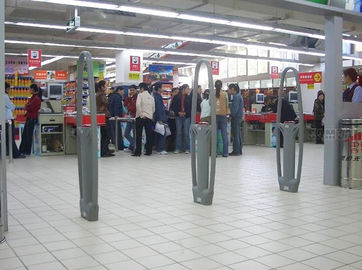 Shop Security Alarm Turnstile Barrier Gate AM 58KHZ Sensor System EAS Anti Theft Antennas
