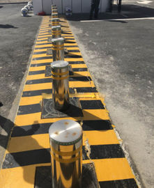 Stainless Steel Bollards Hydraulic Road Blocker Variable Frequency Controller With LED Light