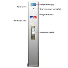 304 Stainless Steel Walk Through Temperature Scanner Thermal Sensor With Disinfectant Cartridge