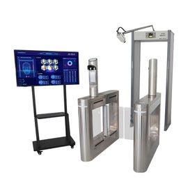 Metal Detector System Walk Through Temperature Scanner With Face Recognition Camera