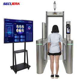 Metal Detector System Walk Through Temperature Scanner With Face Recognition Camera