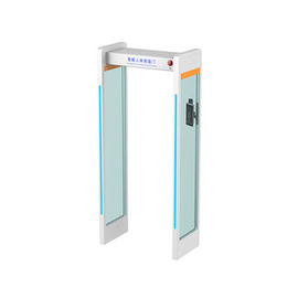 High Accuracy Walk Through Metal Detector Human Body Temperature Measurement Scanner