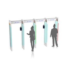 High Accuracy Walk Through Metal Detector Human Body Temperature Measurement Scanner