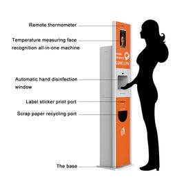 12V DC Hand Sanitizer 1280x800 Face Recognition Terminal Machine