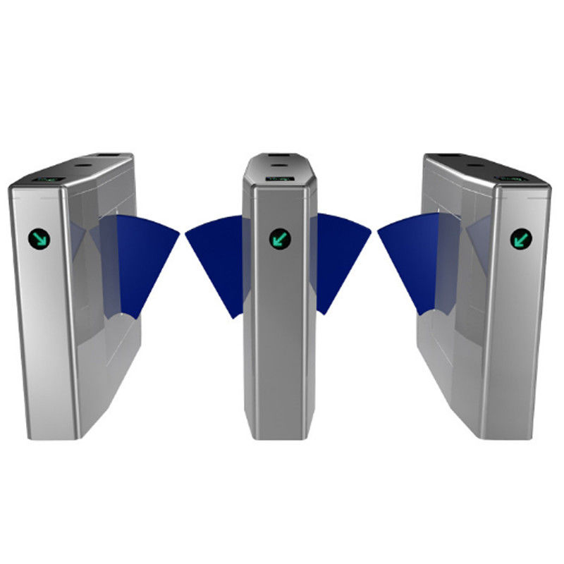 High Speed Access Control Turnstile Gate , RFID Card Flap Barrier Gate Bridge Type