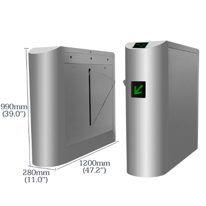 Esd Fingerprint Rfid Sliding Tripod Pedestrian Turnstile Gate Mechanical Antipinch Function