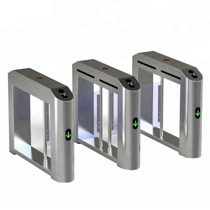 Security Flap Entrance Automatic Turnstiles Electronic Fingerprint High Sensitivity