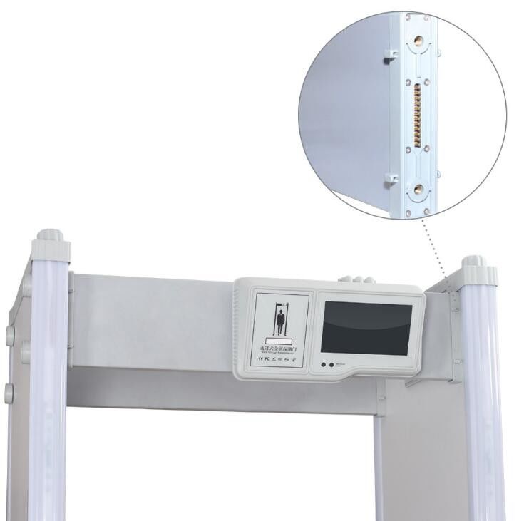 Weatherproof Body Metal Detectors Security Checking Gate Bright LED Visual Alarm