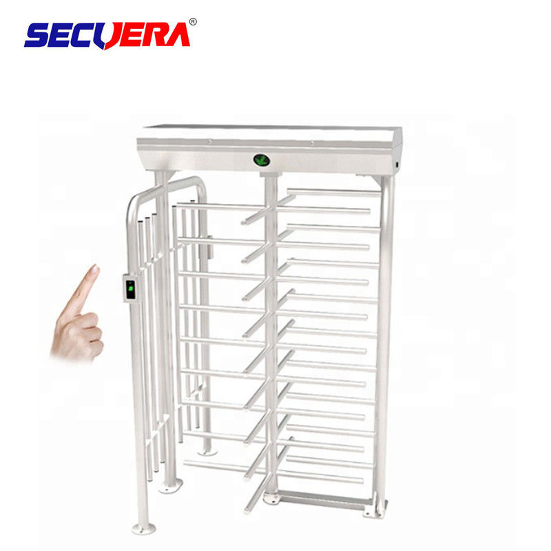 RFID card integrated motorised 304 stainless steel full height high entry exit turnstile barrier gate