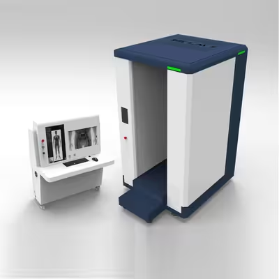 เครื่องสแกนร่างกายเพื่อความปลอดภัยแบบ Dual View ติดตั้งรวดเร็ว ดีไซน์กะทัดรัด